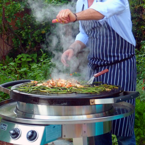 The hotplate of the AGA Professional Series Outdoor Grills
