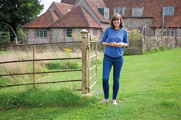 Sarah Moore outside her family home