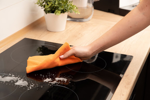 Induction Hob and Microfibre Cloth