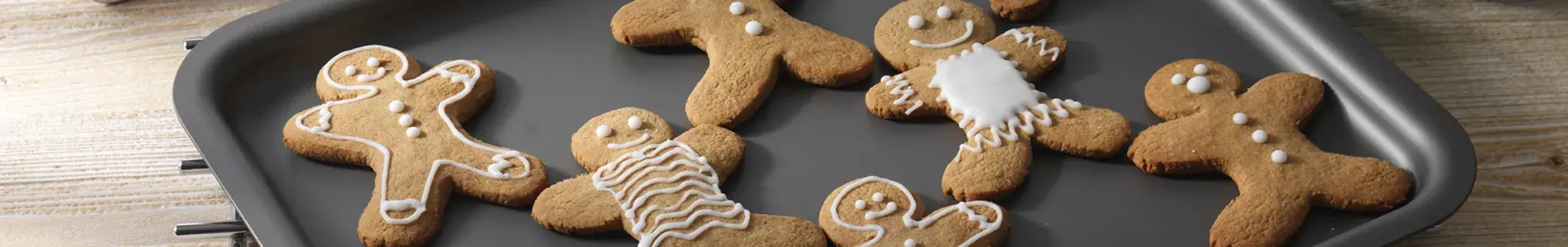 Ginger Breadmen on a hard anodised baking tray