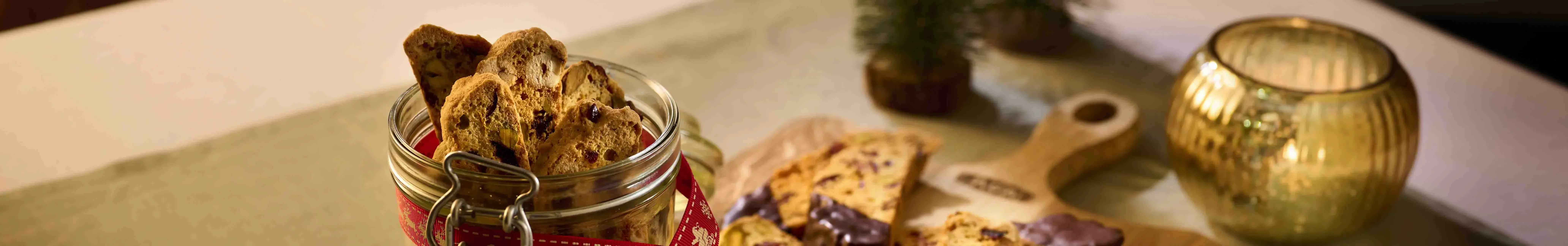 Chocolate Dipped Cranberry and Pistachio Biscotti 