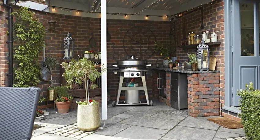 AGA Outdoor Grill in outdoor kitchen setting 