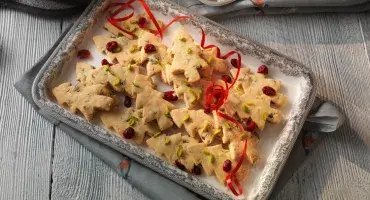 Cranberry and Pistachio Shortbread