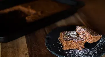 Chocolate, Banana and Cardamom Brownie Traybake