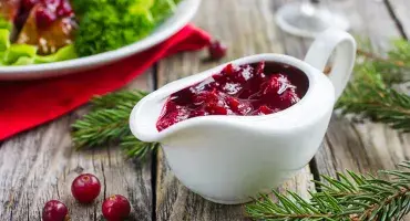 Cranberry and Port Sauce in jug