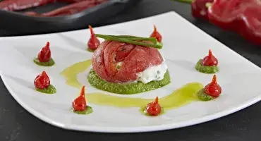 Grilled Red Pepper and Cream Cheese Parcels