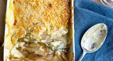 Endives au gratin in AGA gratin dish