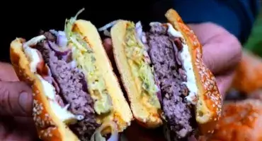 Cheese and bacon burger