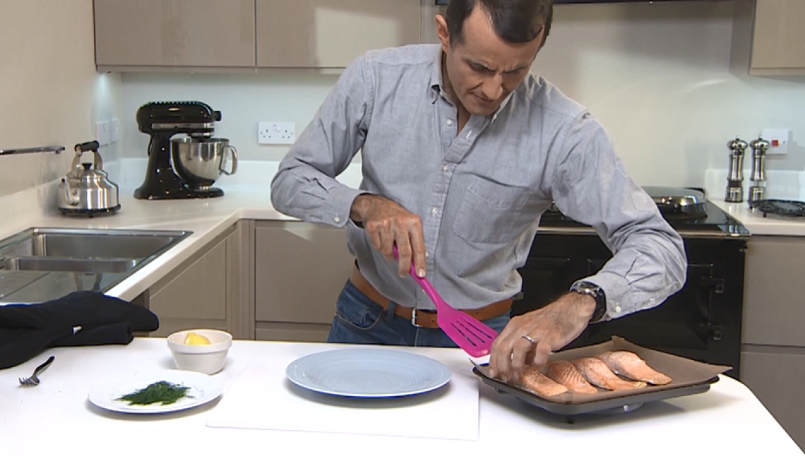 Grilling salmon in the AGA 