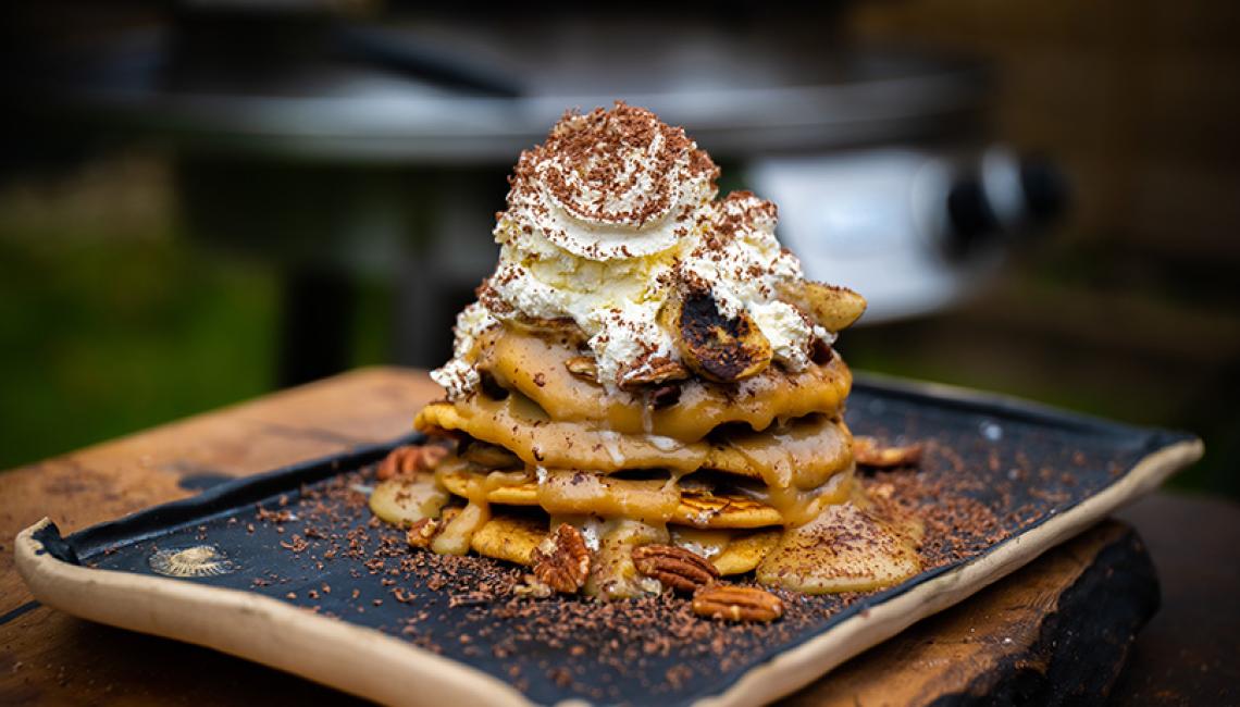Salted Banoffee & Pecan Pancakes 