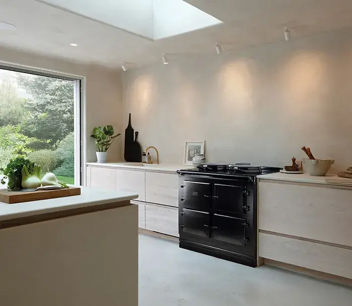 AGA Black Edition in contemporary kitchen 