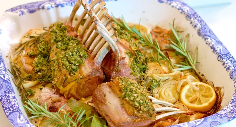 Rack of lamb with a herb crust