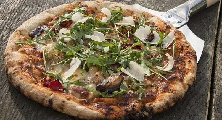 pizza on the AGA Baker's Paddle