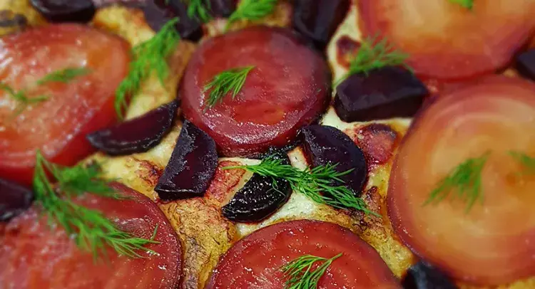 Beetroot & Dill Upside Down Scone