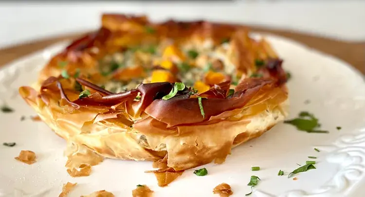 Butternut Squash, Spinach and Ricotta Filo Galette
