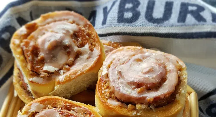 Cardamom and Walnut Buns and Rayburn Towel