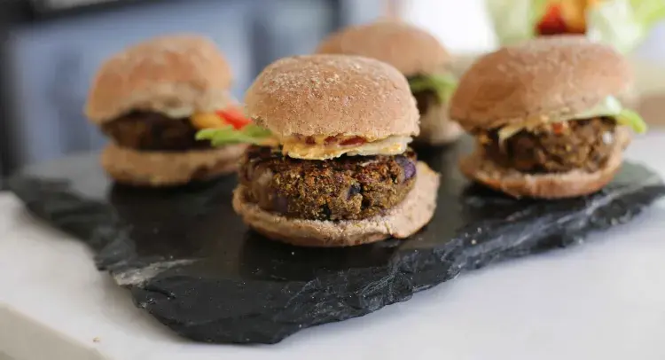 Sweet Potato Mushroom Burgers
