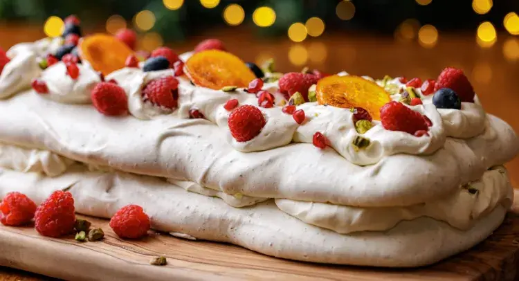 Pistachio Meringue Torte